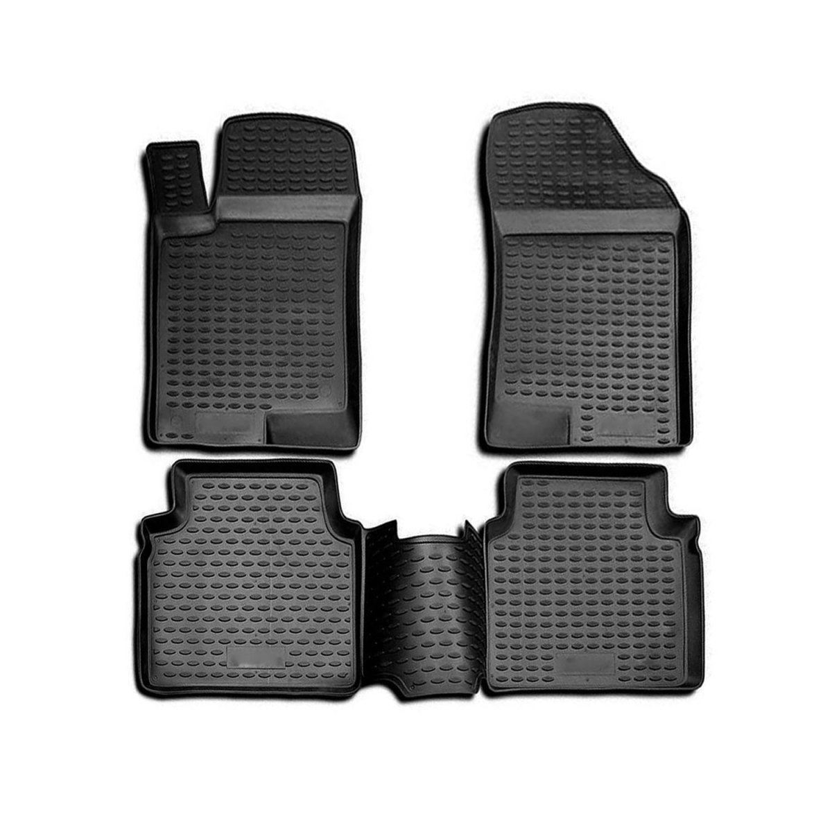 Hyundai Sonata V NF Floor Mats - Omac - Rubber TPE - Black - '06-'10